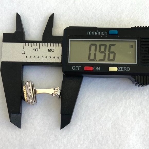 Judith Ripka Sterling Silver 925 18K Yellow Gold Faceted Black Onyx Cuff Links - Picture 14 of 16